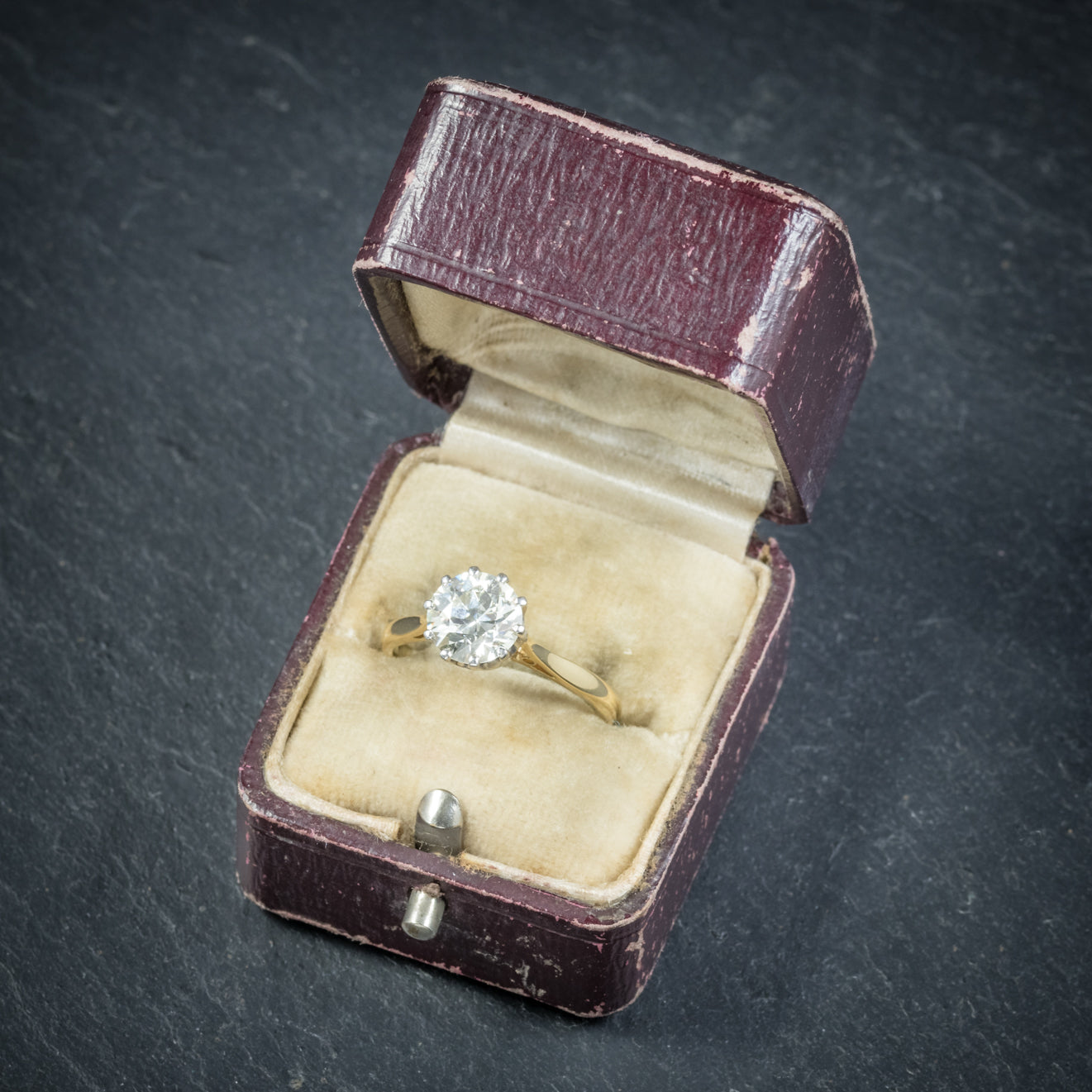 Antique Victorian Diamond Engagement Ring 18ct Gold Circa 1900 ...