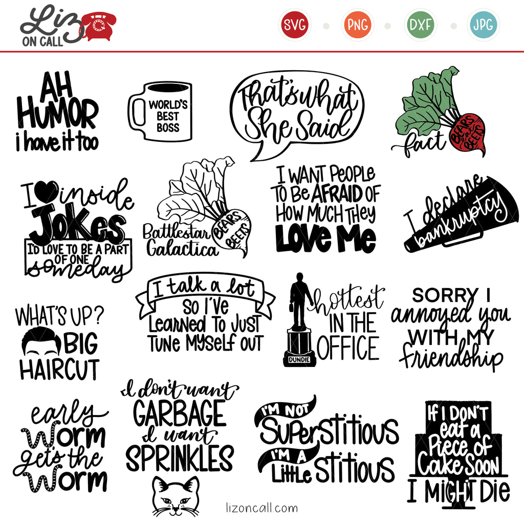 The Office Quotes SVG Files – Liz on Call Designs