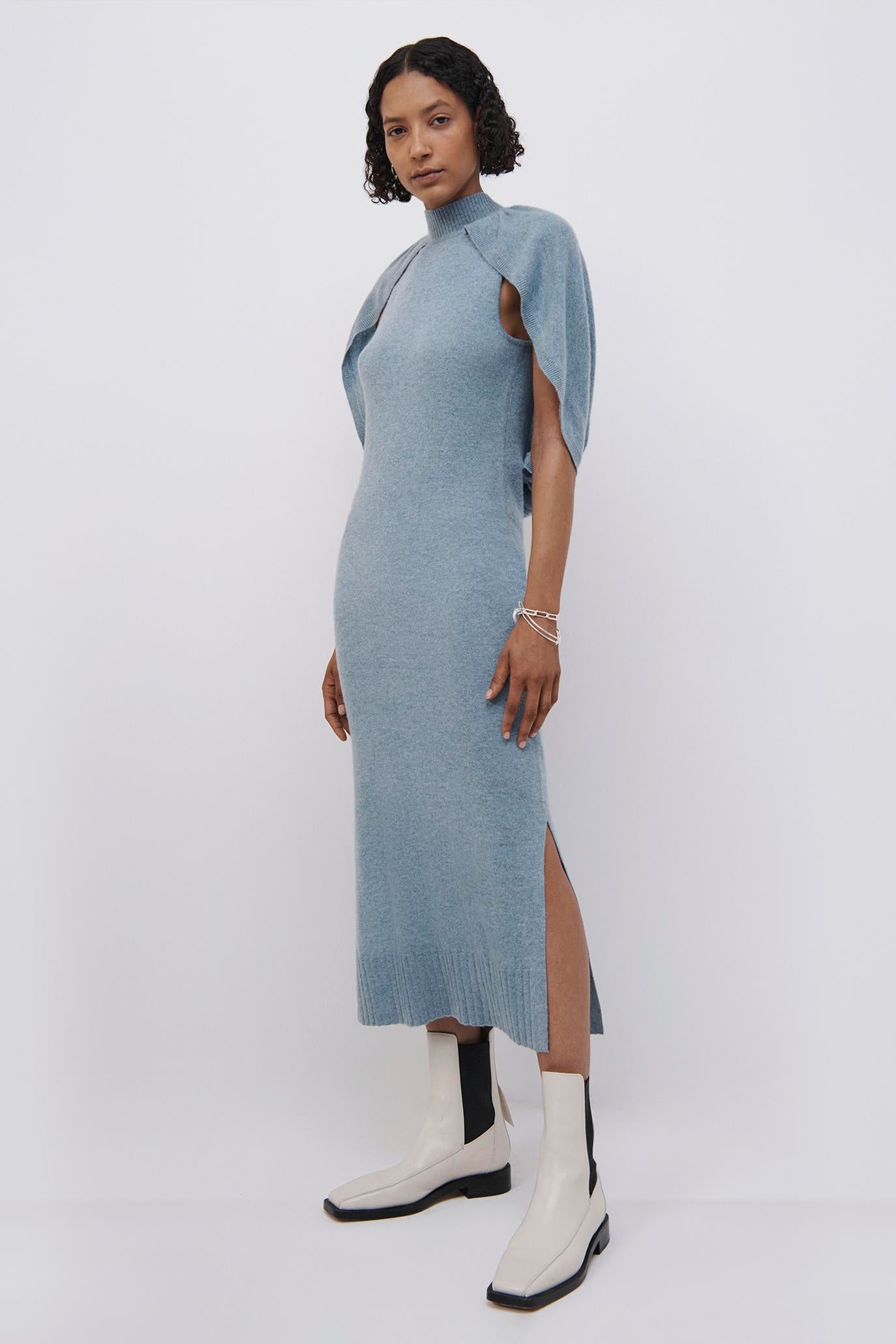 Nancy Recycled Cashmere Cape Dress | Jonathan Simkhai