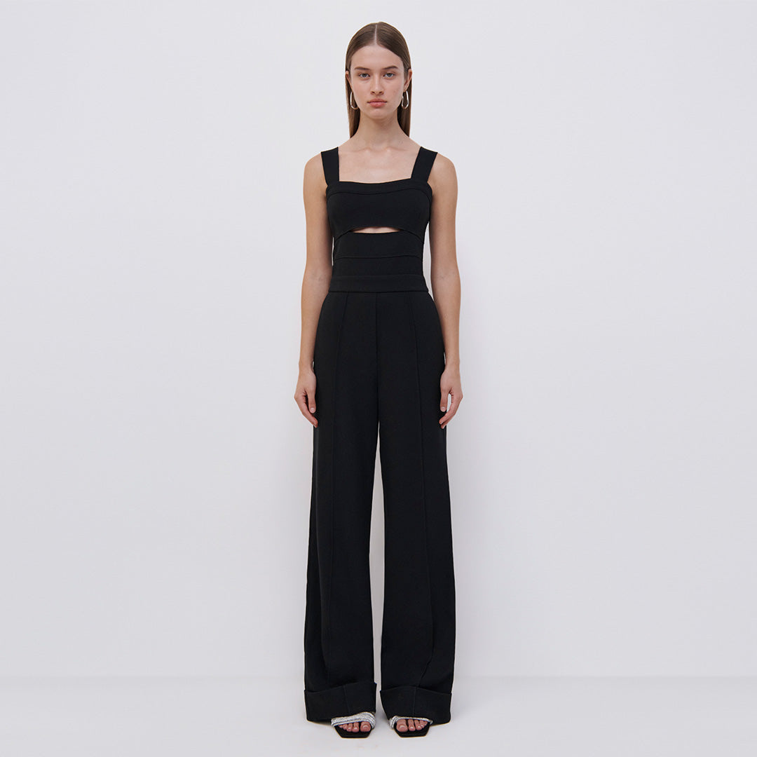 Jonathan Simkhai Sarina Structured Jumpsuit In Black