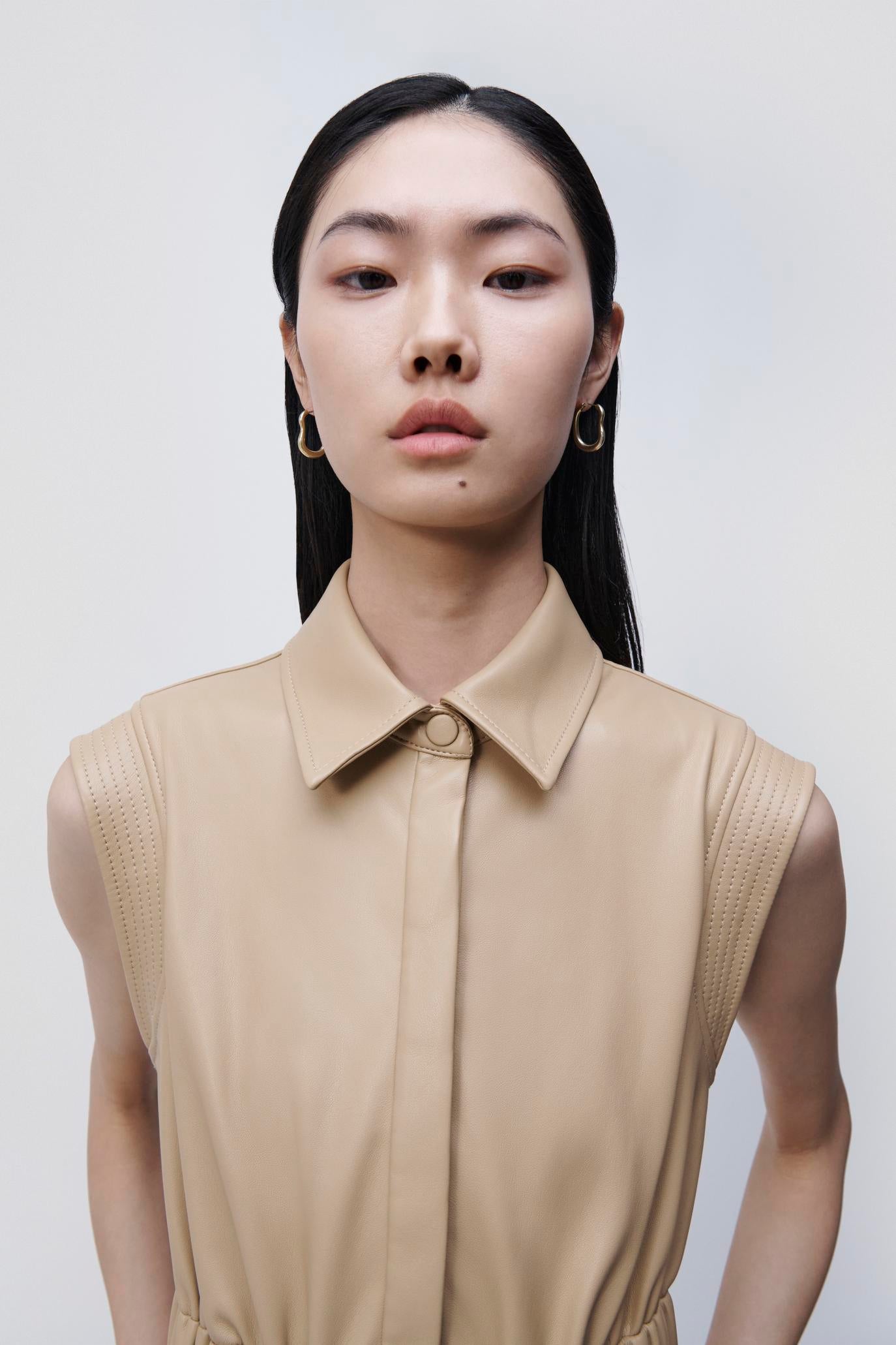 Nima Vegan Leather Midi Dress | Jonathan Simkhai