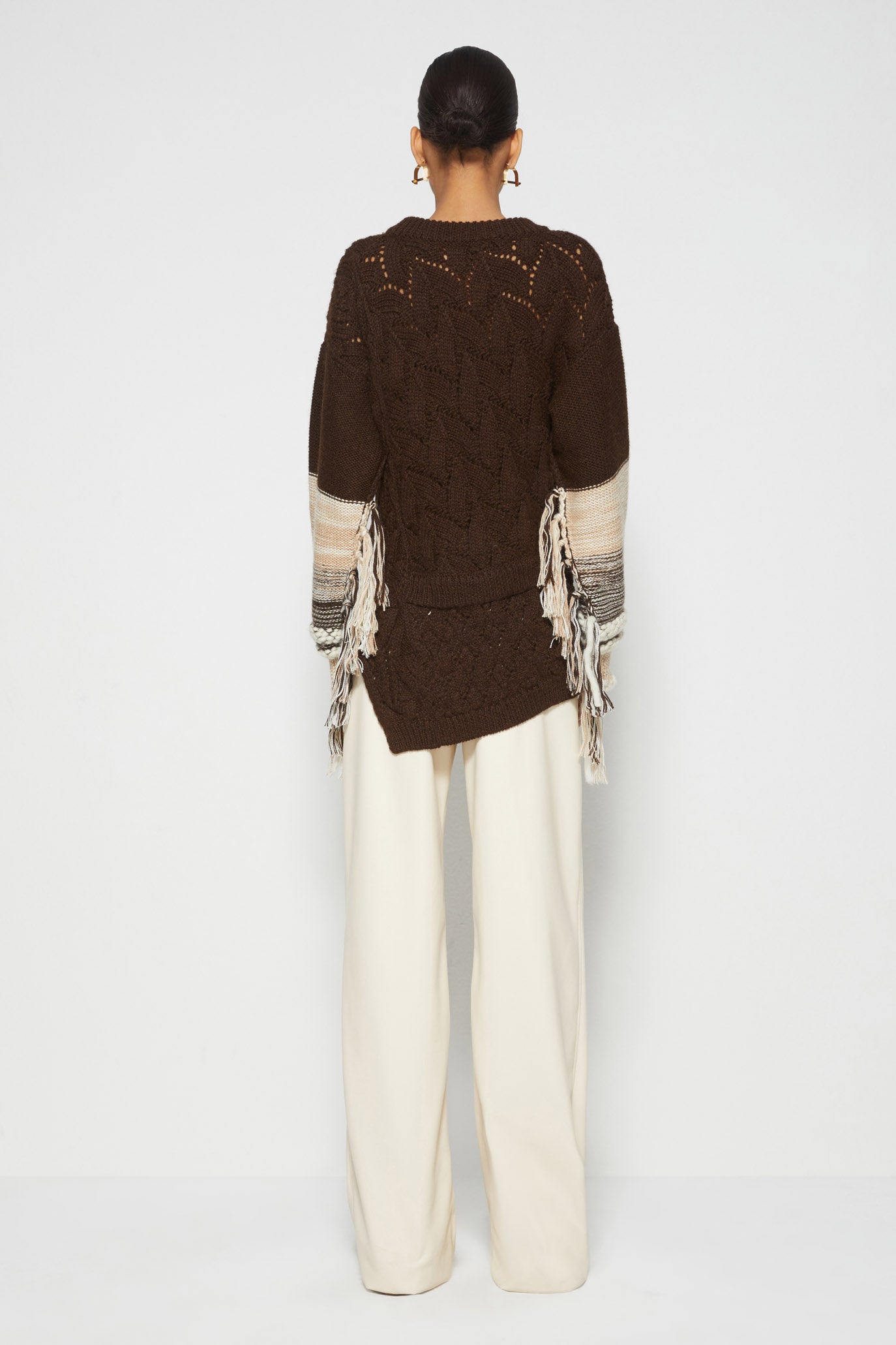 Amalia Patchwork Fringe Pullover