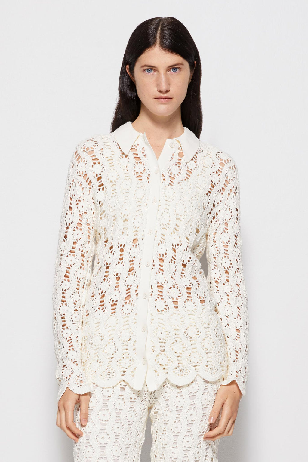 Harriet Crochet Shirt | Jonathan Simkhai