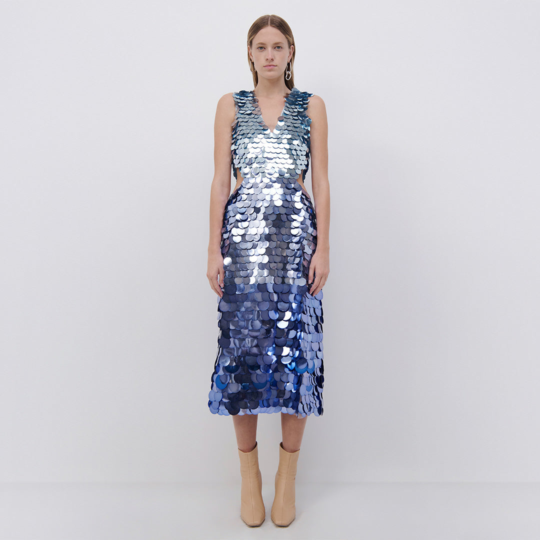 Celestia Ombre Sequin Midi Dress | Jonathan Simkhai