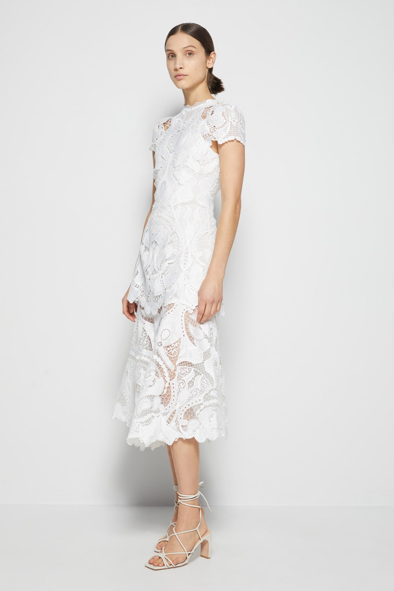Signature Lace Appliqué Midi Dress | Jonathan Simkhai Core Collection ...