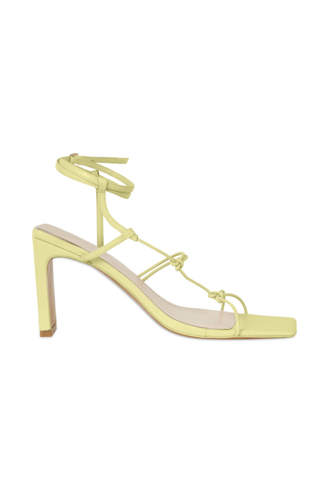 Jonathan Simkhai Niki Square Toe Heeled Sandal In Chamomile