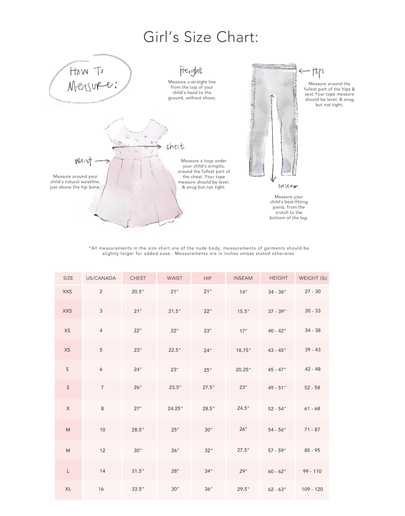 Tween Shoe Size Chart
