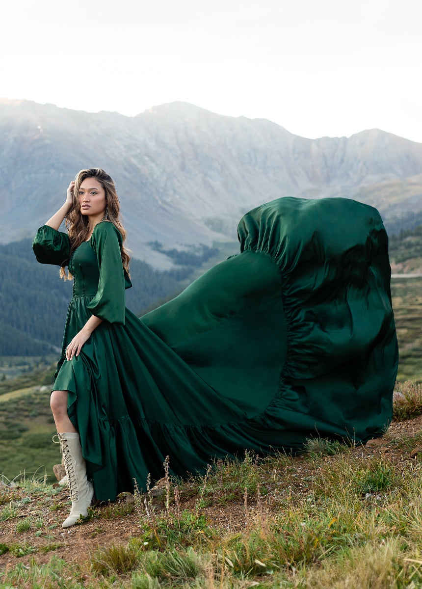 Image of Lorna Impact Dress in Evergreen
