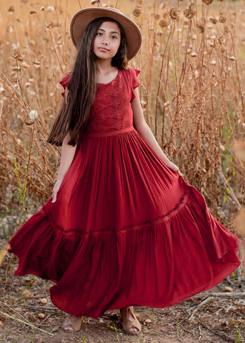 Image of Viola Dress in Crimson