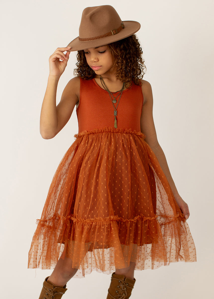 Image of Leila Dress in Dark Terracotta