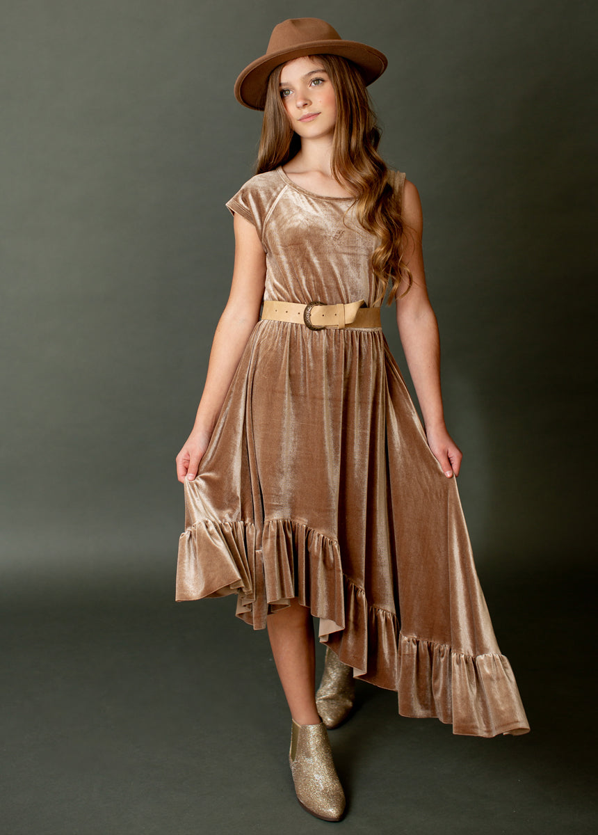 Image of Aleena Dress in Taupe