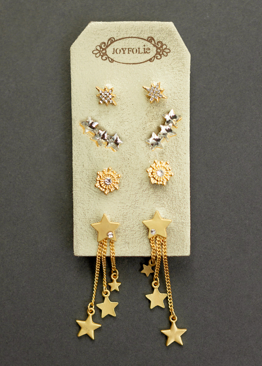 Image of Cosmo Stud Set in Matte Gold