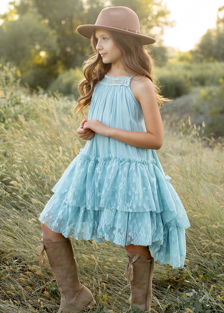 Image of Catrina Dress in Sky Blue