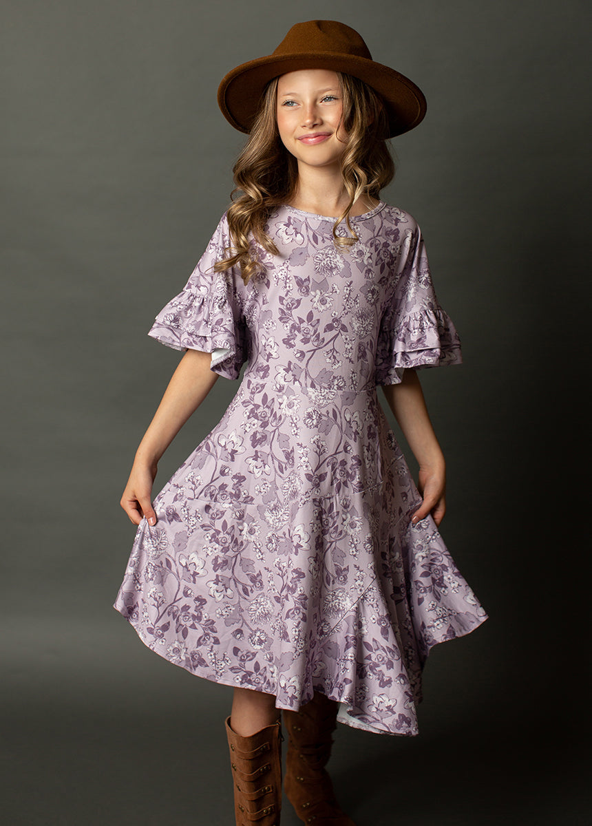 Image of Emilia Dress in Lavender Floral