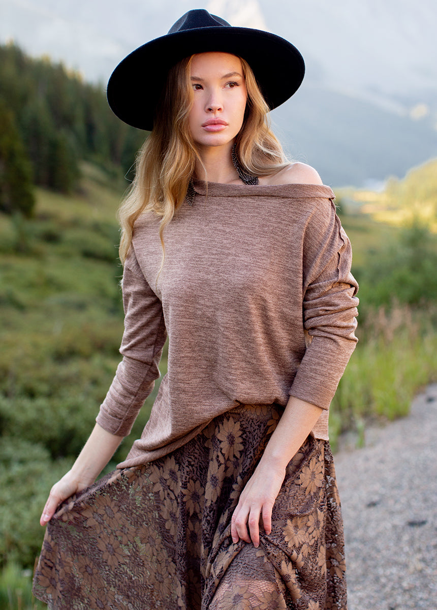 Image of Laverne Top in Heather Bark