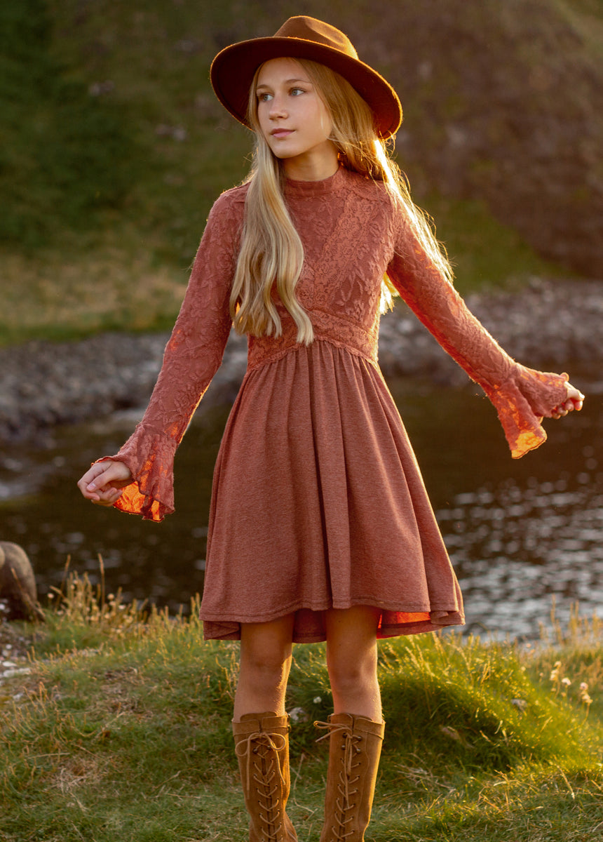 Image of Kaleigh Dress in Terracotta