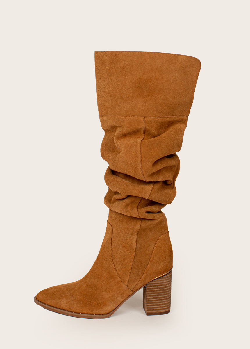 Image of Nyra Slouch Boot in Warm Camel