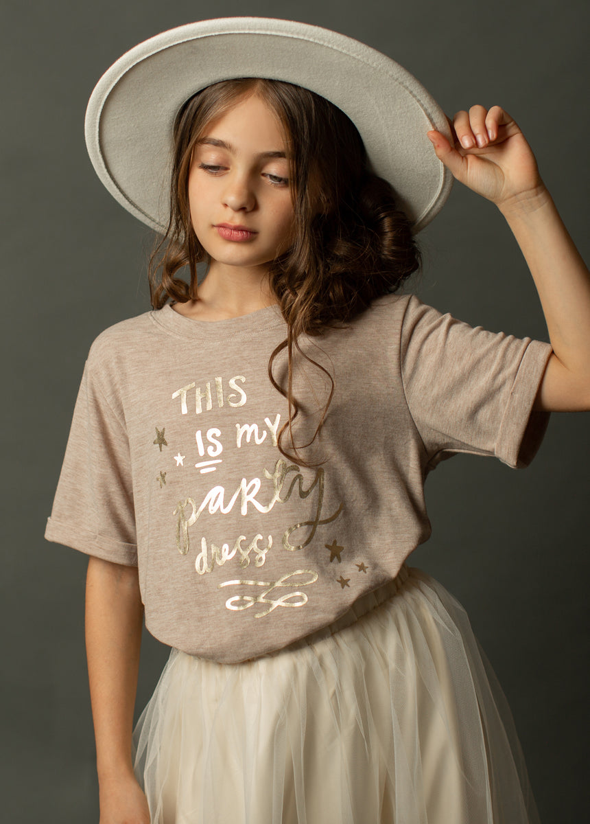Image of Party Dress Tee in Heather Oat