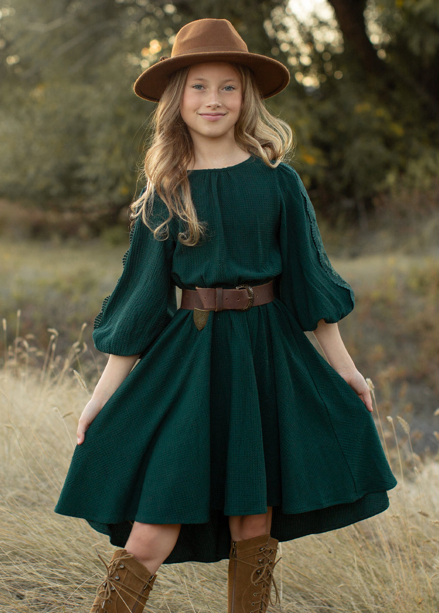 Image of Sariyah Dress in Deep Green