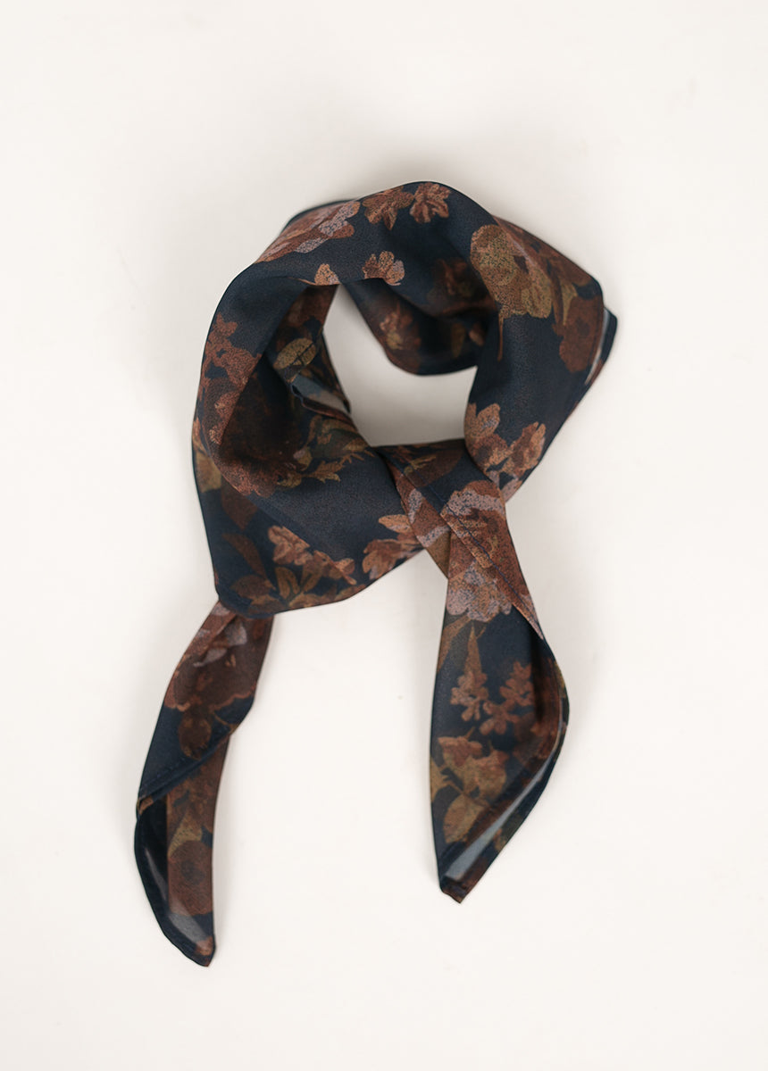 Image of Chelsea Scarf in Large Navy Floral
