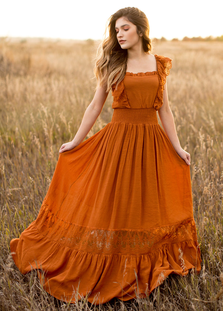 Image of Dawn Dress in Spice