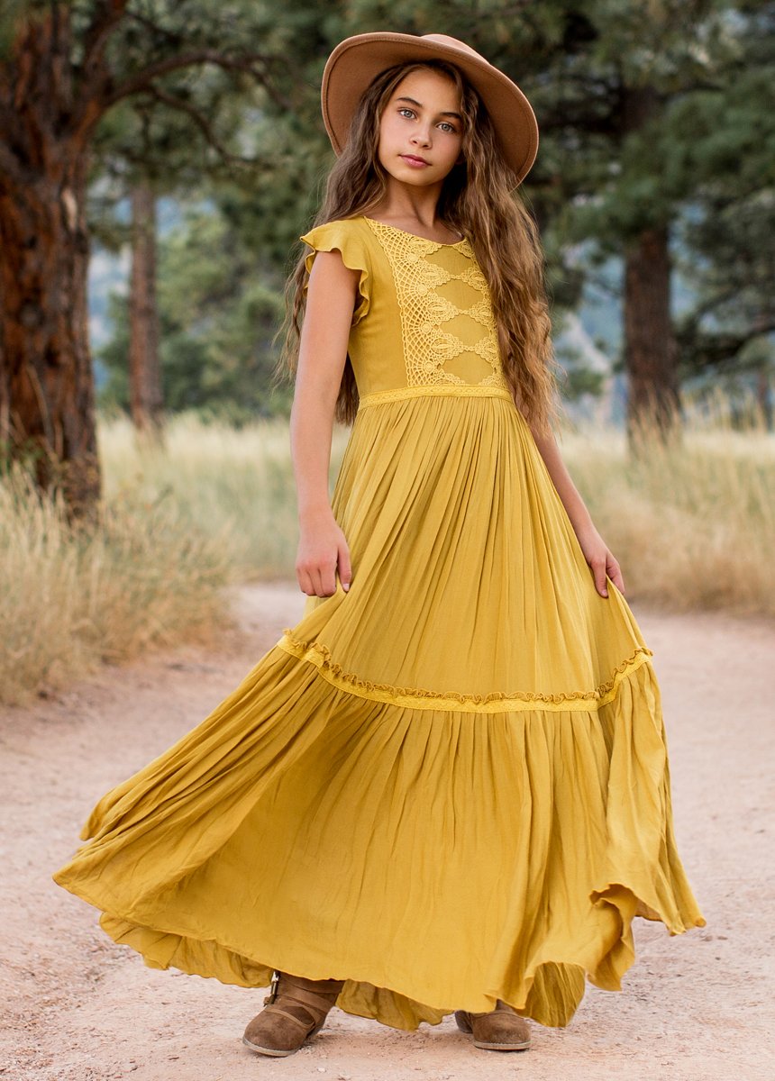 Image of Viola Dress in Mustard
