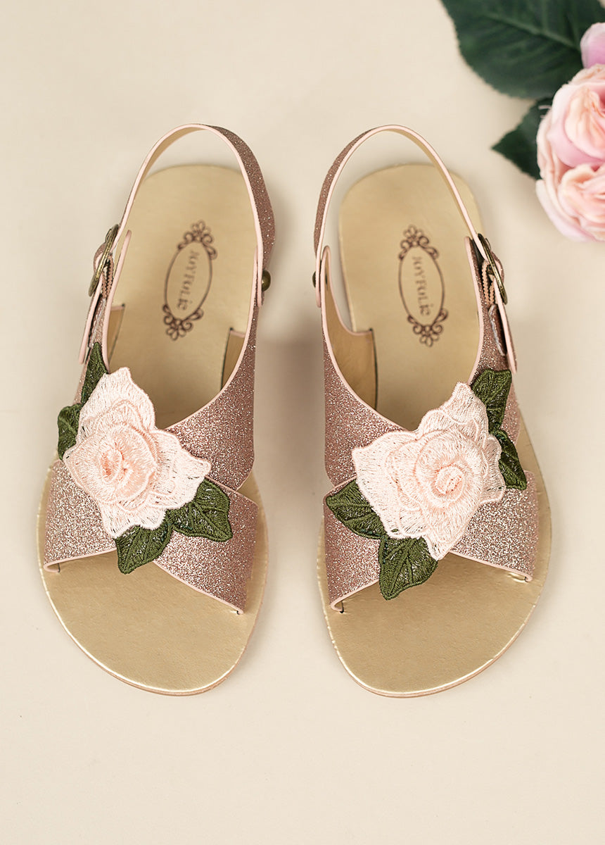 Image of Aria Sandal in Rosegold
