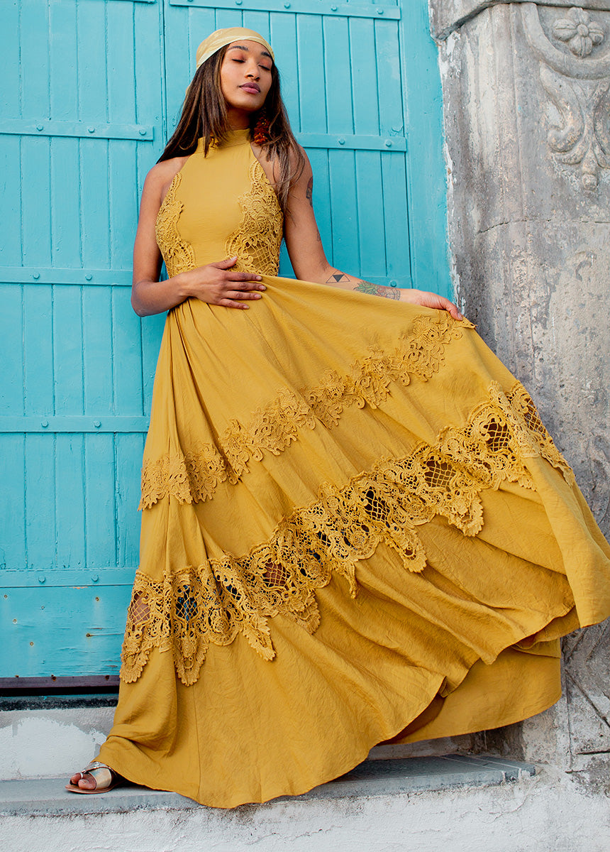 Image of Alondra Dress in Honey