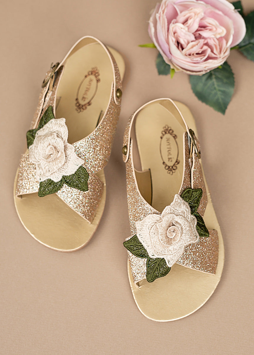 Image of Aria Sandal in Gold