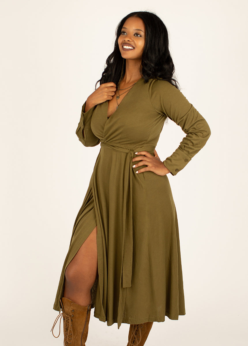 Image of Oralie Dress in Olive