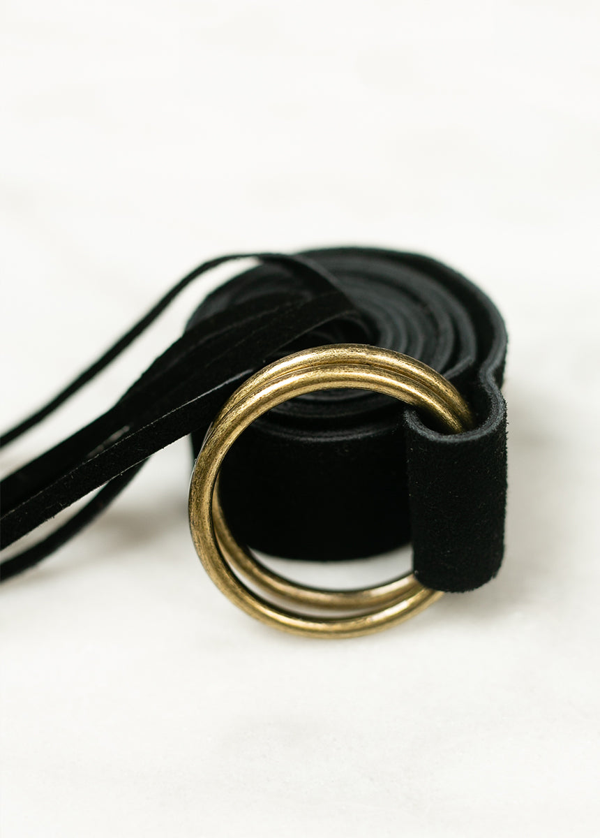 Image of Kailey Leather Belt in Black