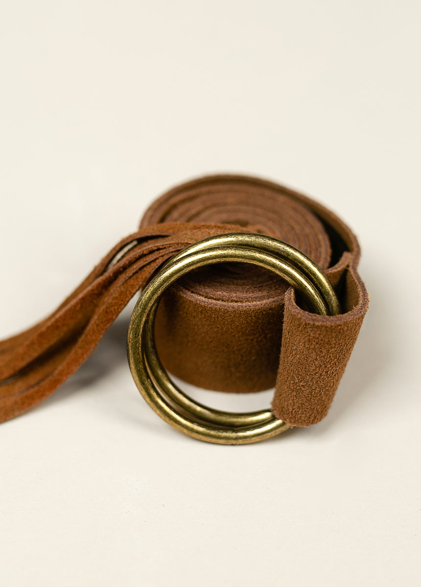 Image of Kailey Leather Belt in Nutmeg