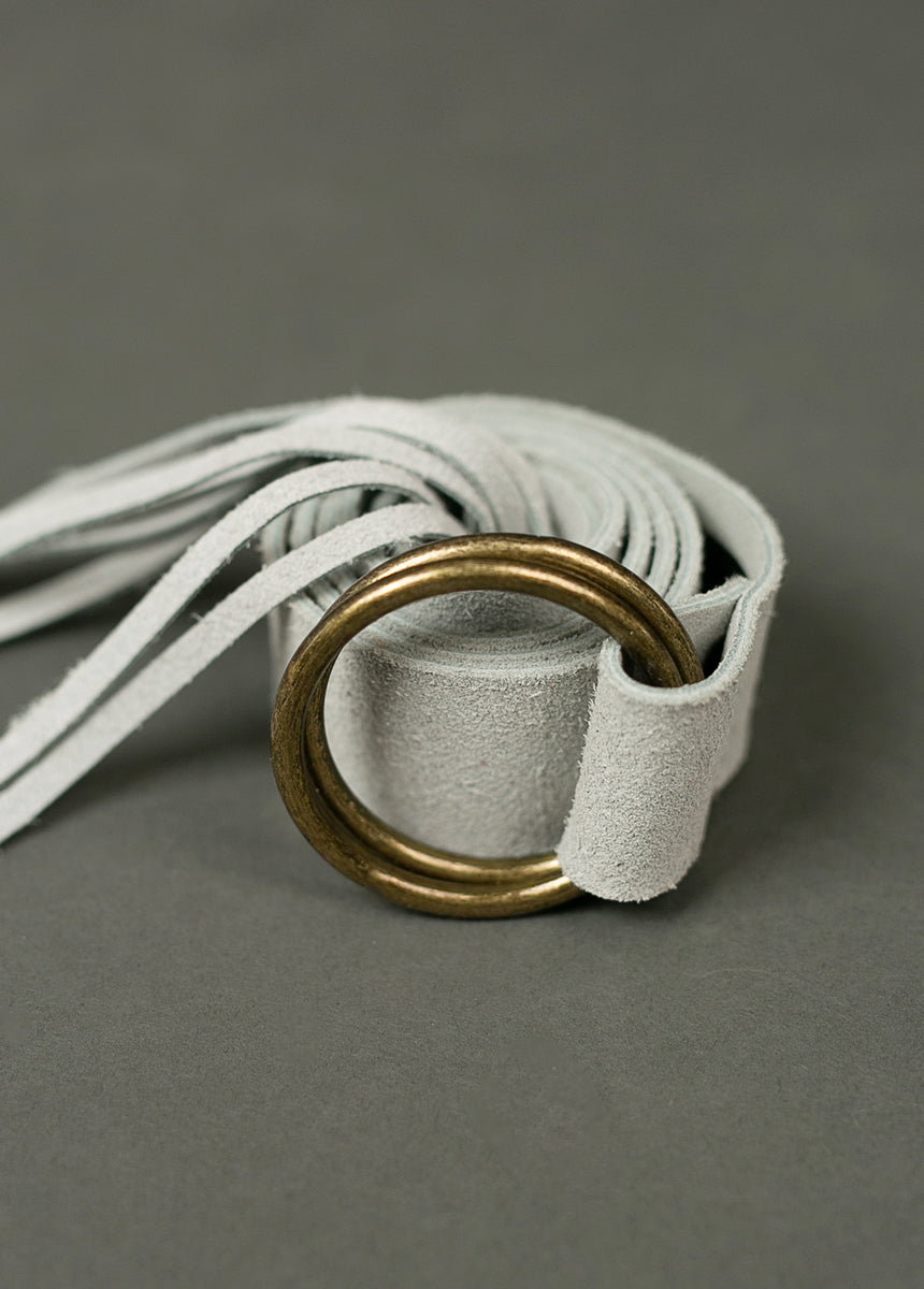 Image of Kailey Leather Belt in Ecru
