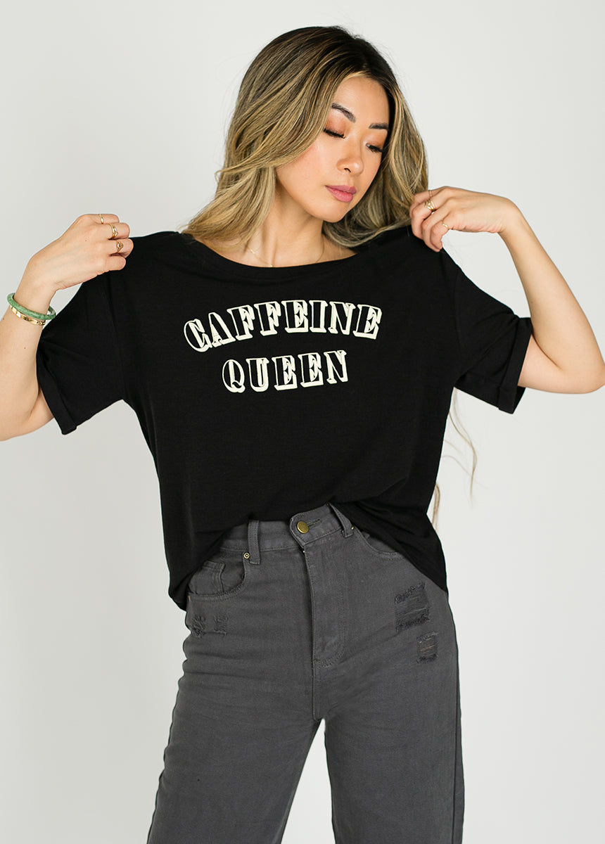 Image of Caffeine Queen Tee in Black