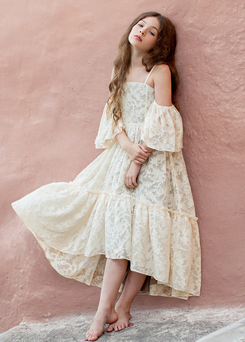 Image of Chloe Dress in Bone White