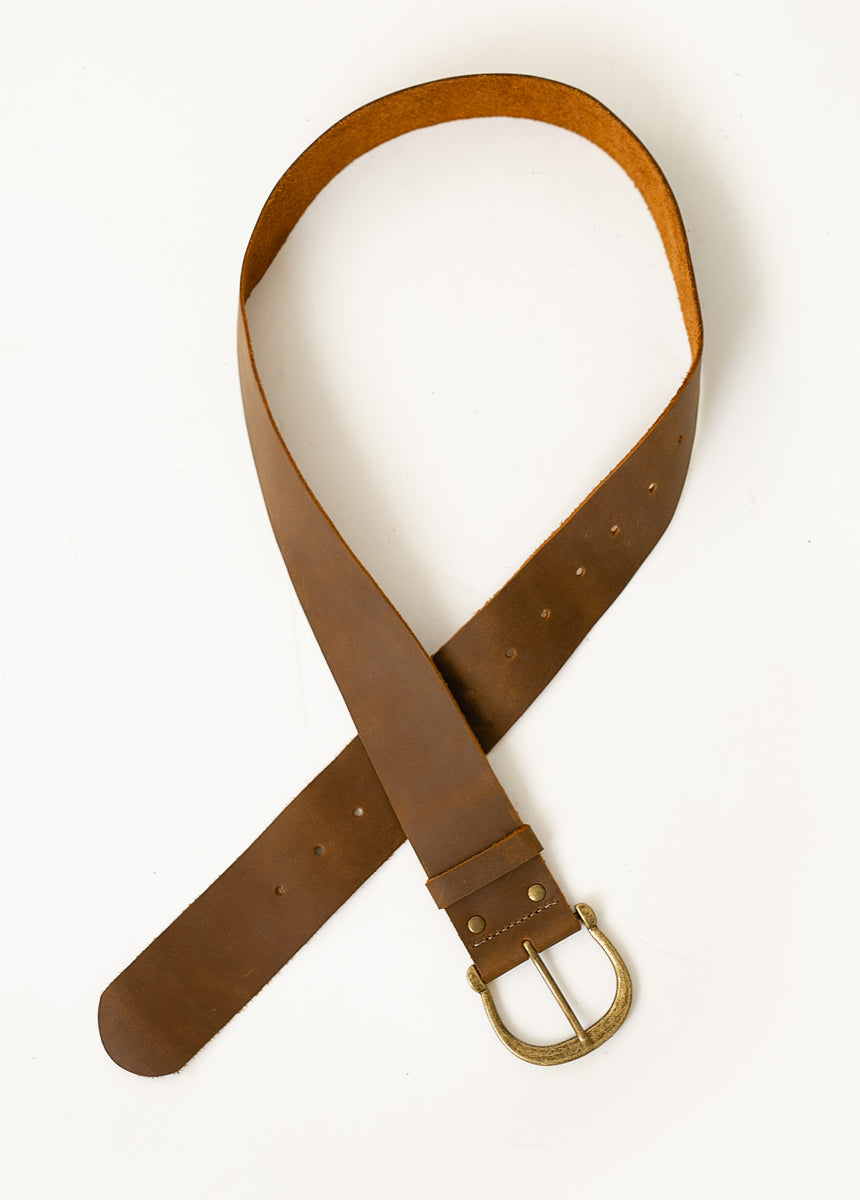 Image of Zosi Leather Belt in Brown