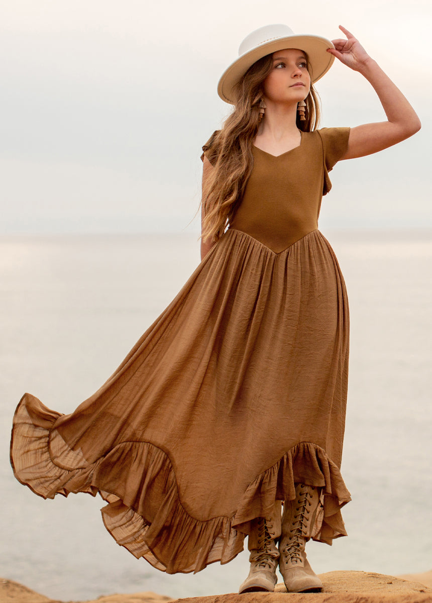 Image of Kamea Dress in Tarnished Gold