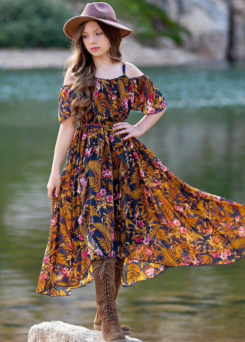 Image of Lauryl Dress in Slate Floral