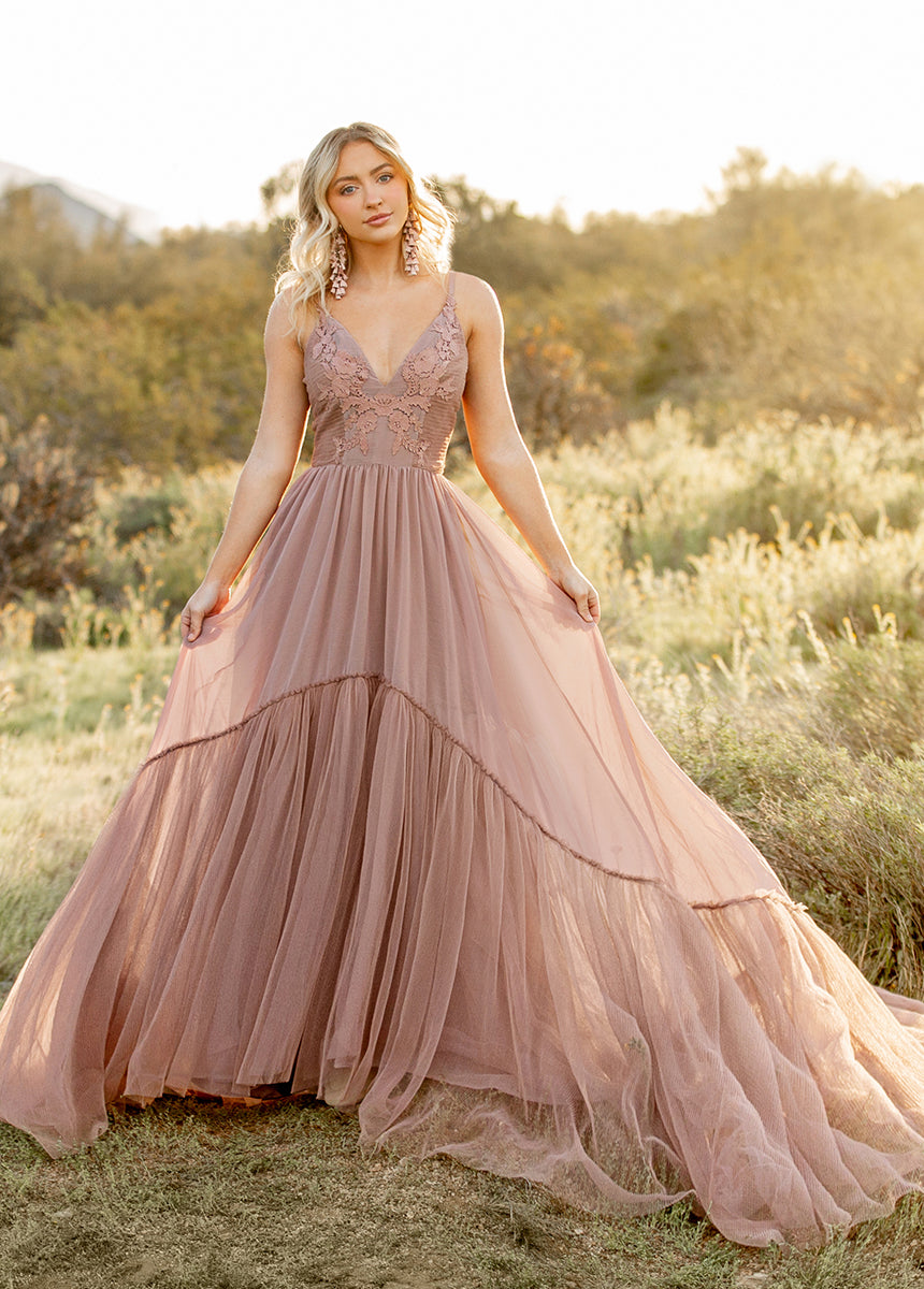 Image of Mckenna Impact Dress in Rose Taupe