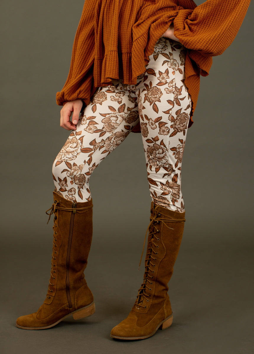 Image of Victoria Legging in Neutral Floral