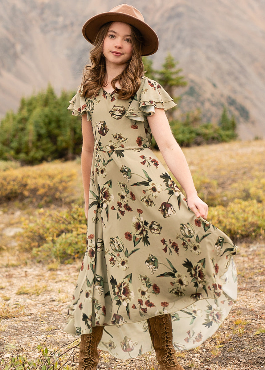 Image of Jen Dress in Oat Floral