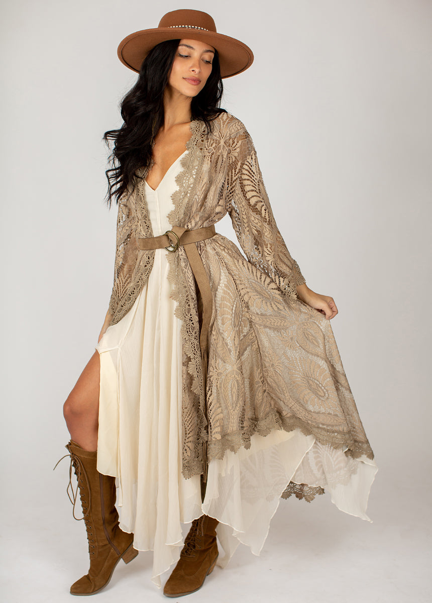 Image of Esme Kimono in Taupe