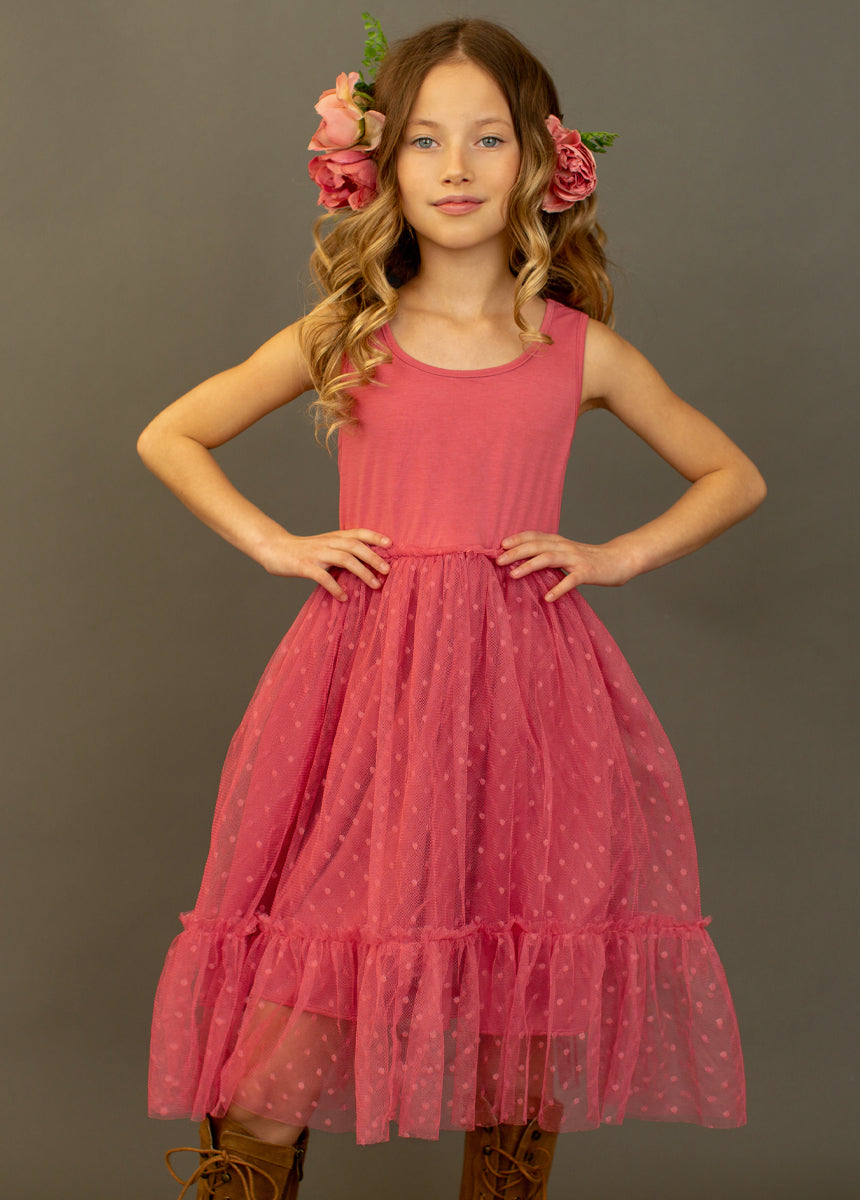 Image of Leila Dress in Wild Rose