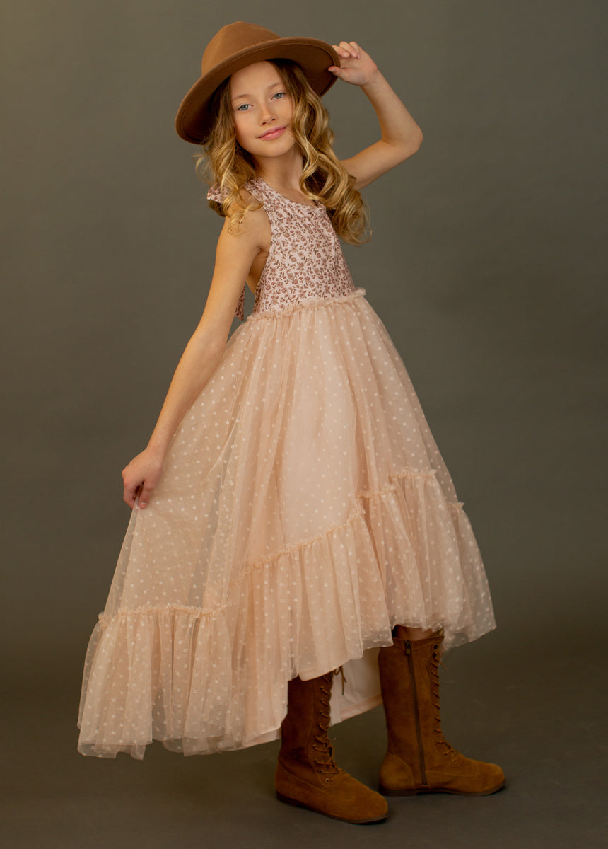 Image of Averie Dress in Blush Vine