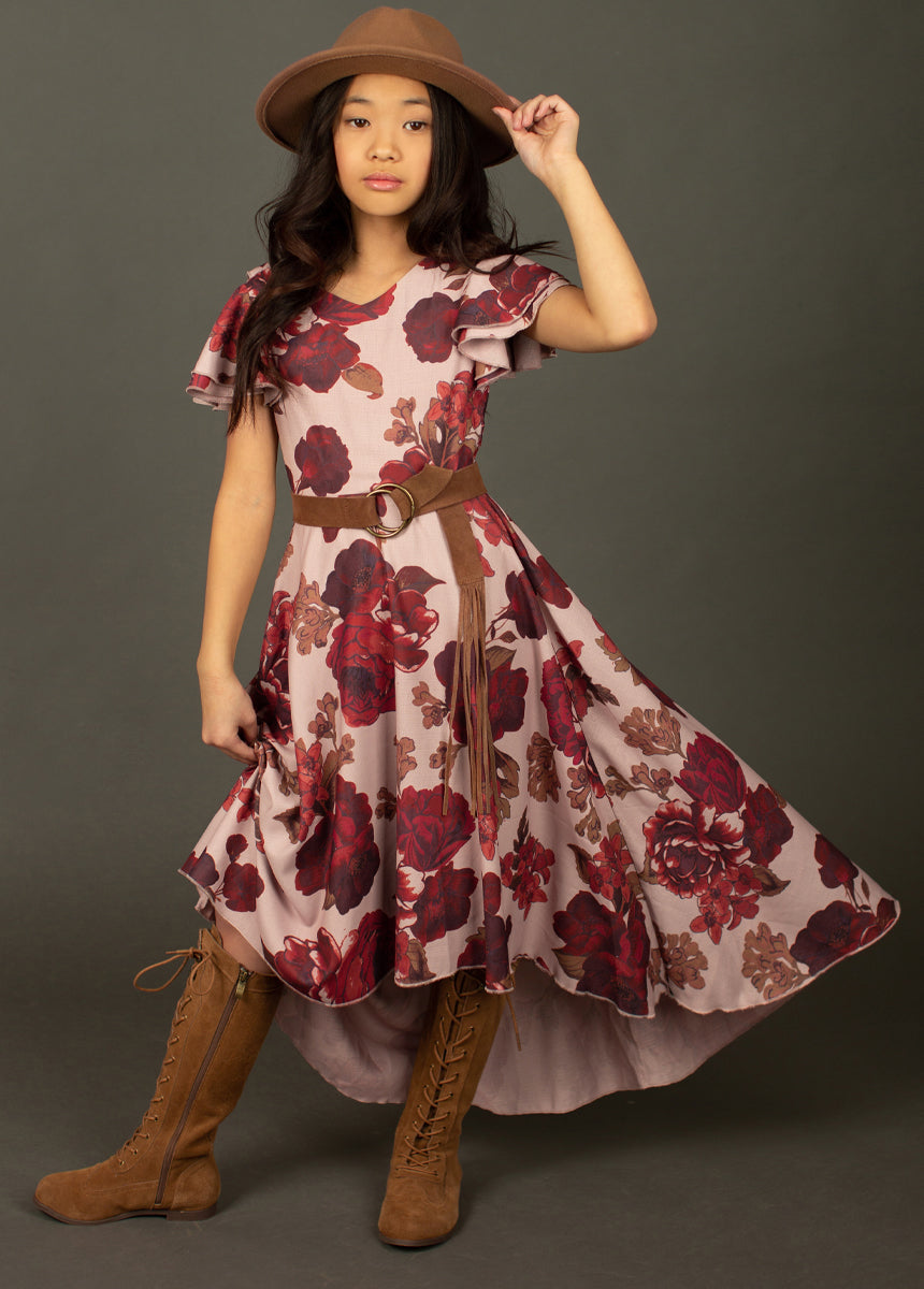 Image of Jen Dress in Blush Rose Print