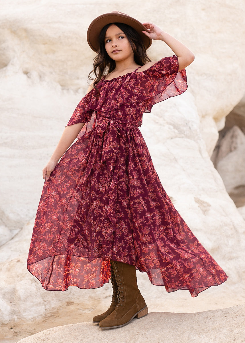 Image of Lauryl Dress in Ruby Floral