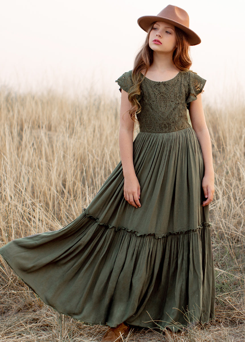 Image of Macy Dress in Olive