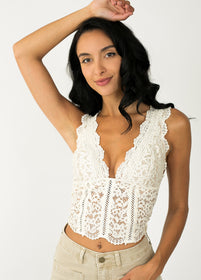 Wiggy Kit Pretty Fil-coupé Cotton Cami Top In White