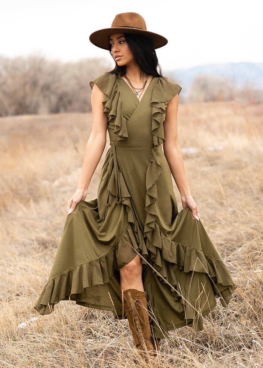 Image of Nivie Dress in Olive