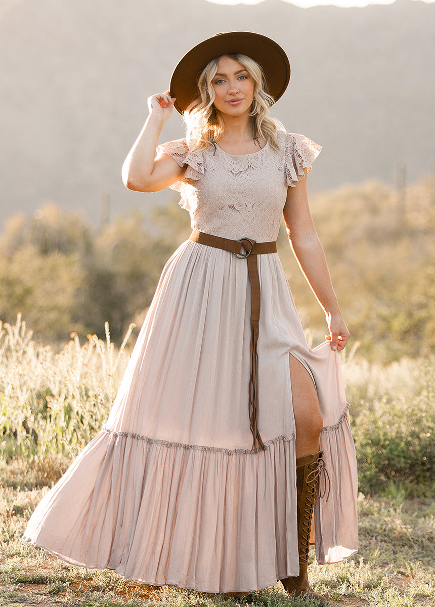 Image of Macienne Dress in Taupe